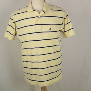 Nautica Men's Shirt Medium Yellow Stripe